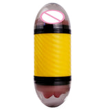 Maxbell Male Masturbation Cup Realistic Oral & Vagina Double Head Exerciser Yellow