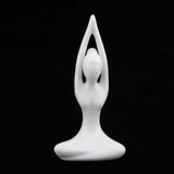 Maxbell 4Pcs Ceramic Yoga Figure Ornament Statue Sculpture Zen Garden Desk Decor