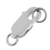 2 Pieces 925 Sterling Lobster Clasp Split Ring Jewelry Keychain DIY Platinum