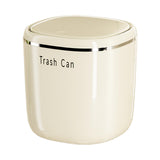 Maxbell Small Trash Can Stylish Convenient Counter Waste Basket for Home Car Kitchen White