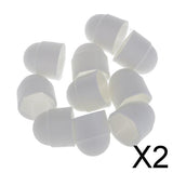 Maxbell 2x10pcs M12 White Dome Bolt Nut Protection Caps Cover Hexagon Screws
