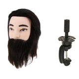 Maxbell 12" Human Hair Styling Hairdressing Practice Head Training Mannequin + Clamp