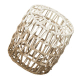 Maxbell Paper Rope Lampshade Boho Hanging Lamp Cover for Cafe Bedroom Kitchen Island 17.5cmx19.5cm