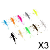Maxbell 3x10pcs Soft Stonefly Lure Bait for Crappie Stripper Trout Fishing