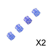 Maxbell 2x4Pcs Dice Motorcycle Car Truck Wheel Stem Air Valve Caps Covers Blue