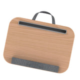 Maxbell Laptop Lap Desk Multifunctional Writing Computer Table for Bed Travel Wood Color