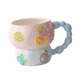Maxbell Ceramic Coffee Mug Creative Cartoon Cereal Mug for Fruit Hot Chocolate Latte Blueberry