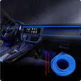 Car Interior Mood Light Strip, Universal Serial Bus, Multicolor, Easy to Install, Flexible Blue 300cm