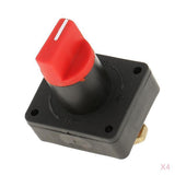 Maxbell 4pcs 100A Car Boat Battery Master Disconnect Rotary Cut Off Isolator Switch