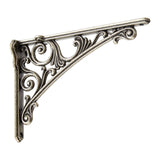 Maxbell Wall Shelf Bracket Rustic Shelving Bracket for Indoor Outdoor Shelves Pantry Silver