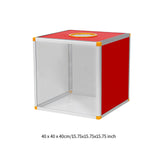 Maxbell Lucky Draw Box Voting Box Donation Box for Voting Annual Meeting Fundraising 40x40x40cm Transparent front