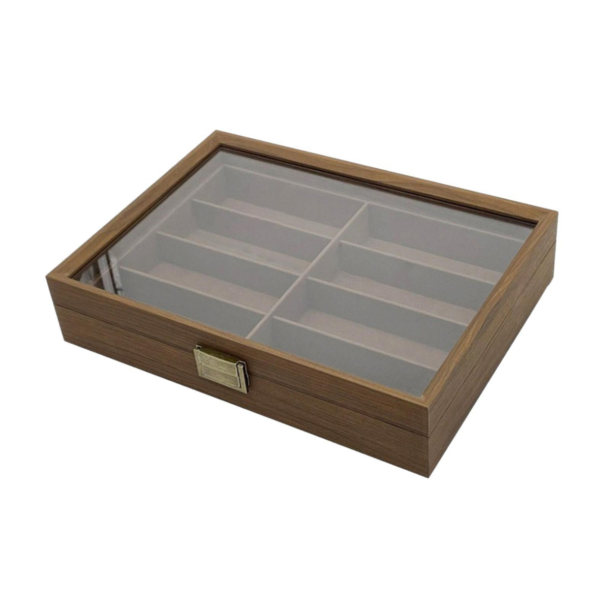 Maxbell Wooden Sunglasses Organizer Box 8 Grids Sturdy for Gift Decorations Domestic