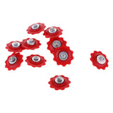 Maxbell 10Pcs Mountain Bike Cycling Rear Derailleur Guide Roller Jockey Wheel Red - Aladdin Shoppers