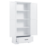 Maxbell Tall Bathroom Storage Cabinet, Cabinet with Two Doors and One Drawer,