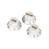 Maxbell 2sets Speed Volume Tone Control knobs For Fender   Guitar White+Black