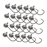 Maxbell 20x Elliptical Shape Fishing Hooks Fishing Equipment Metal Baits Attachments 3g