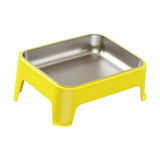 Maxbell Elevated Dog Bowl Pet Supplies Stable Base 15° Tilted for Kittens Cats Puppy yellow