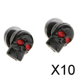 Maxbell 10xPair Motorcycle Skull License Plate Frame Bolts Screw Fastener Tools Black
