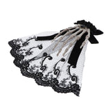 Maxbell Halloween Skull Hand Hairbow HairClip Hair Decor black bowknot black flower