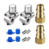 Maxbell Piercing Valve Kit Adapter Converts Fit 7/16 inch Low Side Port R12 to 2 set