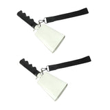 2Pcs Cowbells for Sporting Events Lound for Football Games Farm Celebrations White