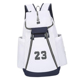 Maxbell Waterproof Hiking Basketball Backpack School Bag Travel Daypack White
