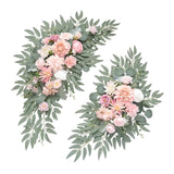 Maxbell 2 Pieces Wedding Arch Flowers Decorations for Valentines Day Wedding Holiday Pink White