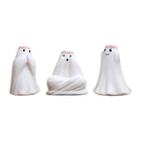 Maxbell 3x Ghost Statues Realistic Halloween Ghost Figurines for Desktop Yard Garden
