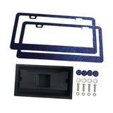 Maxbell 2x Car License Plate Frame Holder High Performance Stainless Steel Accessory Blue