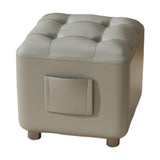 Maxbell Small Foot Stool Pouf Ottoman Furniture Footrest for Playroom Indoor Nursery Gray