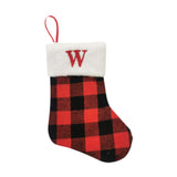 Christmas Stockings Portable Xmas Fireplace Socks for Holiday Home Fireplace Letter W