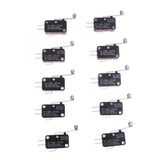 Maxbell 10 Pieces V-156-1C25 Micro Limit Switch Long Hinge Roller Momentary SPDT - Aladdin Shoppers
