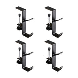 4 Pieces Desk Mount Bag Holders Storage Desk Bag Hook for Table Desk Cabinet Black