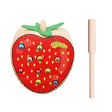 Maxbell Maxbell Wooden Magnetic Bug Insect Catch Game Toy Kids Montessori Toy Strawberry