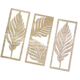 Maxbell 3Pcs Wall Sculptures Boho Leaf Sign Wall Decoration for Kitchen Home Bedroom