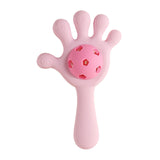 Maxbell Baby Teething Hand Rattle Activity Toy for Newborn Easy Grip Montessori Toys Pink