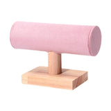 Maxbell Bracelet Holder Display T Bar Watch Stand for Men Women Wristwatch Hair Ties Pink