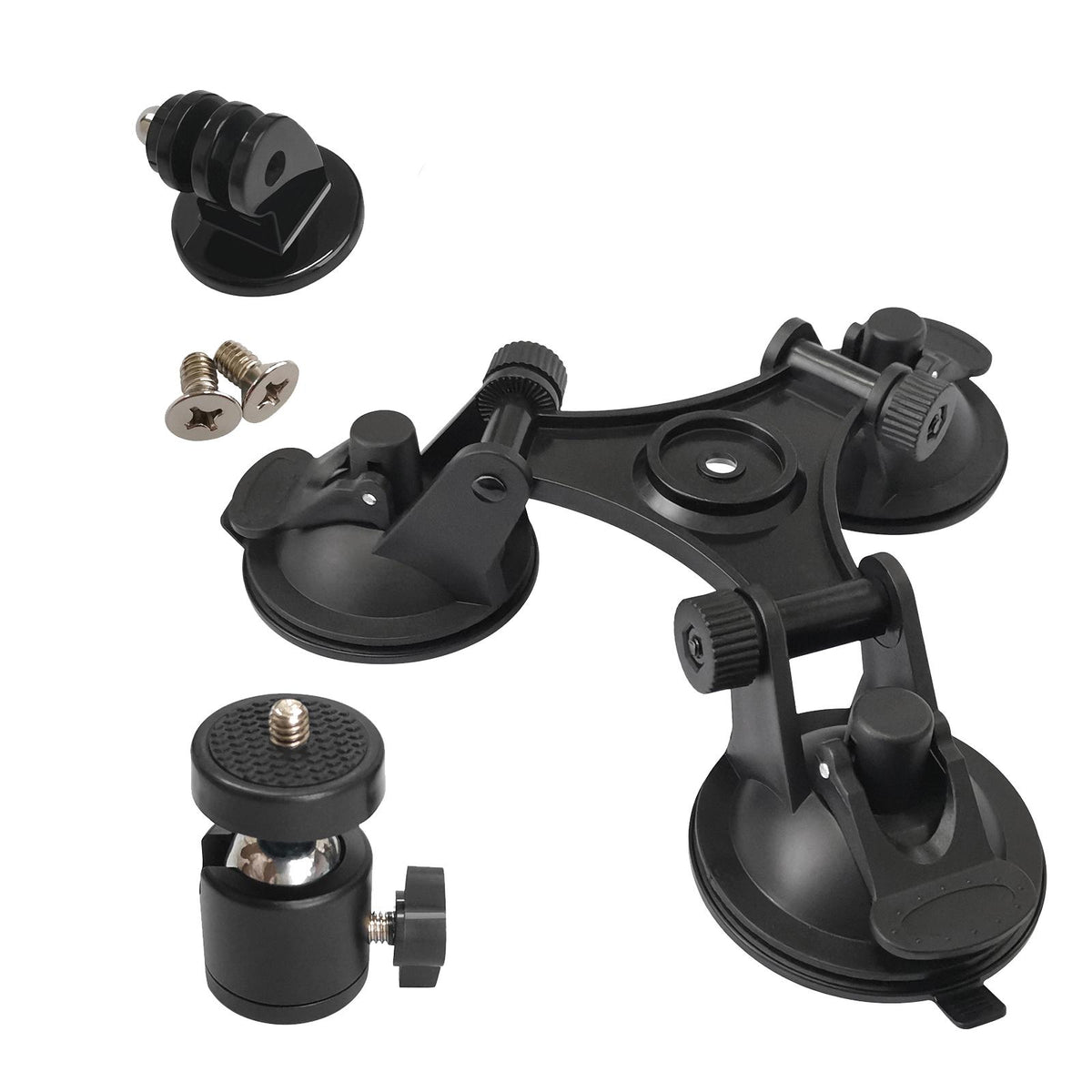 Maxbell Action Camera Suction Cup Car Mount with Adapter for Stainless Steel Surface With gimbal