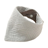 Baby Bib Skin Friendly Triangle Absorbent Burp for Boys Girls Newborn Infant Light Gray