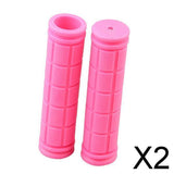 Maxbell 2xAnti-Slip Bike Bicycle MTB Handlebar Grip Soft Rubber Bar Covers Pink