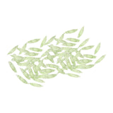 Maxbell 50Pcs Leaf Charms Decor Stylish Loose Beads for DIY Crafts Necklace Bracelet 2.3x0.65 cm Light Green