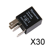 Maxbell 30xCar Truck Auto Automotive DC 12V 30A 30 AMP SPST Relay Relays 4 Pins 4P