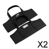 Maxbell 2xCrochet Bag Handles with Twist Lock Bag Accessories with Holes Purse Handles Black