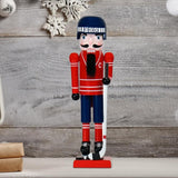 Christmas Wood Ice Hockey Athlete Nutcracker for Holiday Tradition Versatile