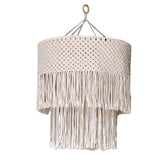 Maxbell Maxbell Macrame Lamp Shade Pendant Light Shade Only Tassel Lampshade for Living Room 50cmx60cm