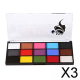 Maxbell 3xFace Body Paint palettes Facepaints Watercolor for Christmas Halloween