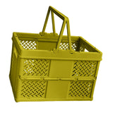 Maxbell Foldable Picnic Basket Medium Shopping Basket for Barbecue Household Outdoor Green