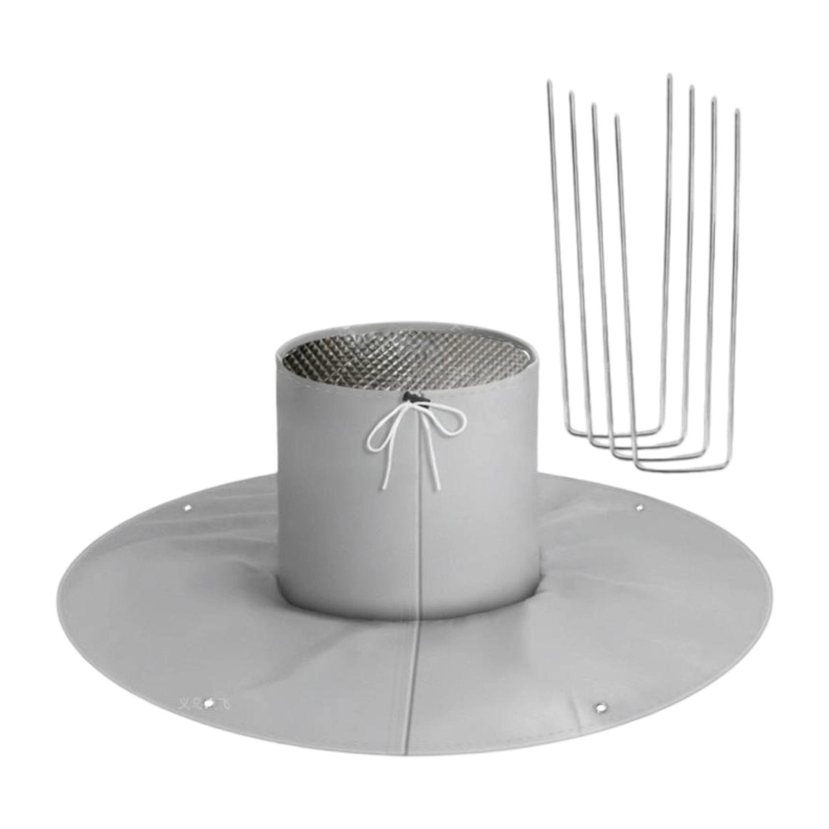 Tree Root Protector Reusable with 4 Ground Nails for Outdoor Backyard Garden Light Gray