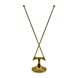 Maxbell Tabletop Flag Holder Metal Flag Stand for Office Meeting Ceremonial Settings Gold