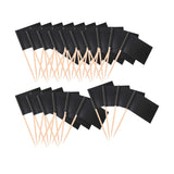 Maxbell Maxbell 100Pcs Mini Flag Toothpicks Snack Accessories DIY Craft Party Cupcake Sticks Black